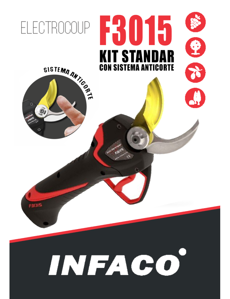 TIJERA ELECTROCOUP F-3015 STANDAR WIRELESS (40mm.) - I.V.A Y PORTES INCLUIDOS