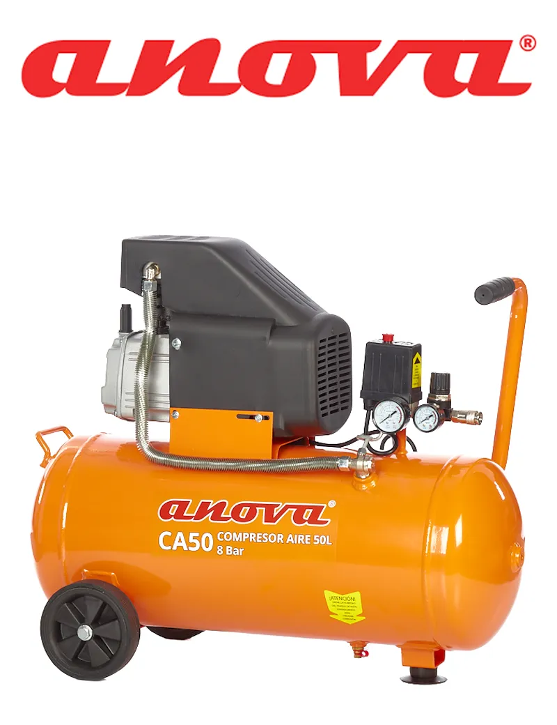 COMPRESOR AIRE ANOVA (2HP, 8BAR, 50 LTRS) - I.V.A. Y PORTES INCLUIDOS.