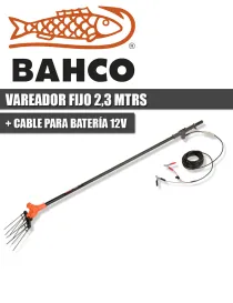 VAREADOR BAHCO FIJO 2,30 MTRS + CABLE PARA BATERÍA 12V