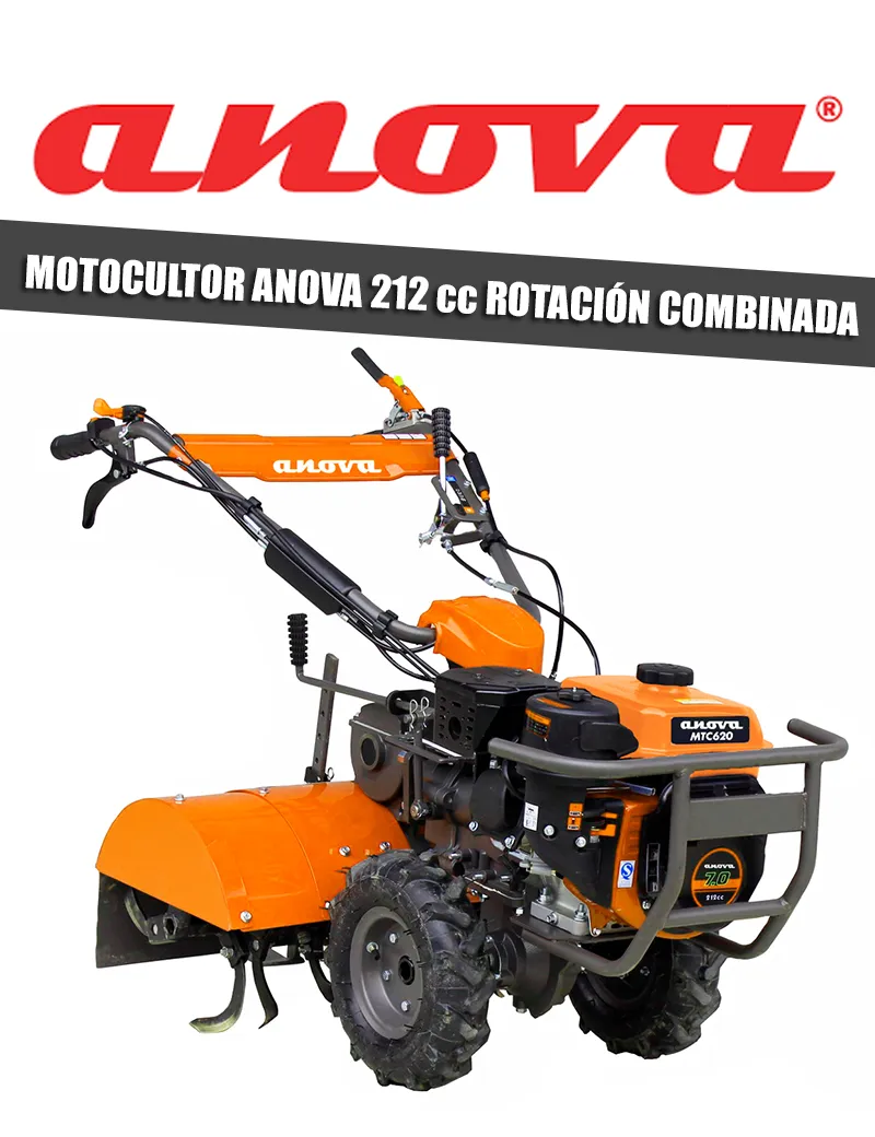 MOTOCULTOR ANOVA 212cc ROTACIÓN COMBINADA