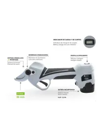 TIJERA ELÉCTRICA KAMIKAZE KV-362 (35MM) - I.V.A Y PORTES INCLUIDOS.