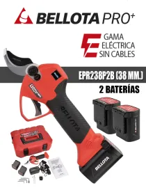 TIJERA ELÉCTRICA BELLOTA EPR238P2B (38mm.) 2 BATERÍAS