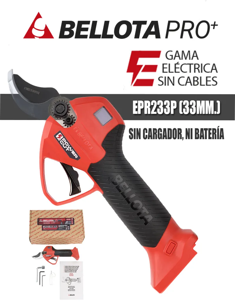 TIJERA ELÉCTRICA BELLOTA EPR233P (33MM) (SIN CARGADOR, NI BATERÍA)