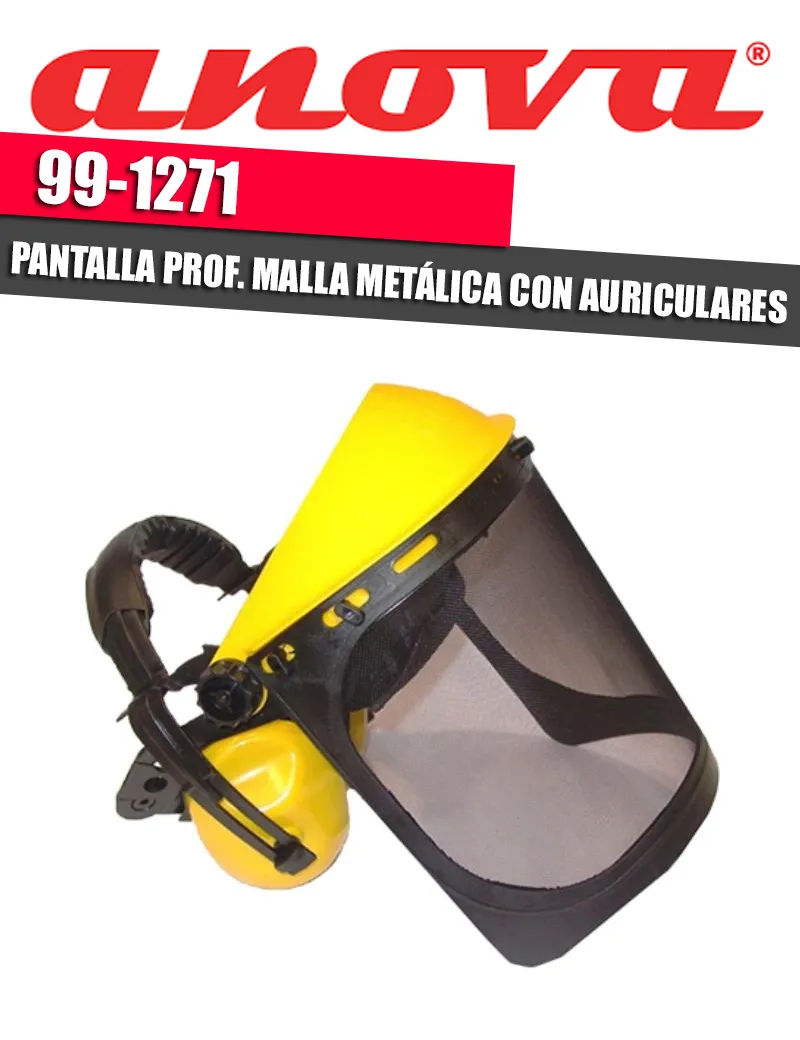 Pantalla prof.malla metálica con auriculares 99-1271