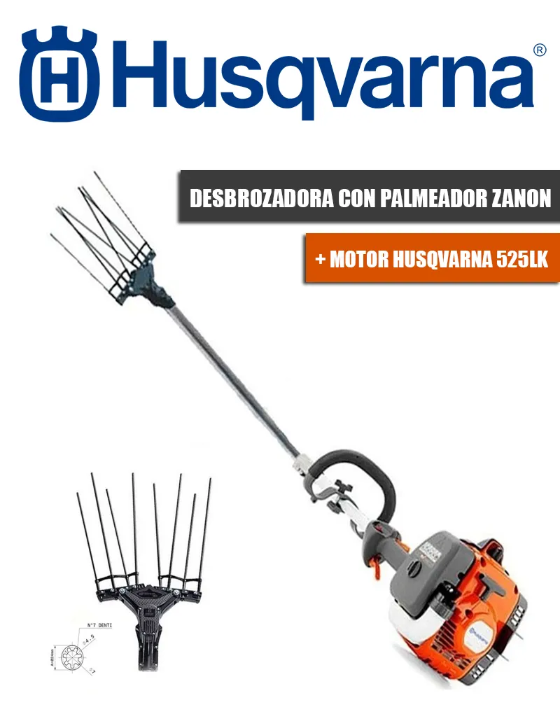DESBROZADORA HUSQVARNA 525LK CON VAREADOR ZANON
