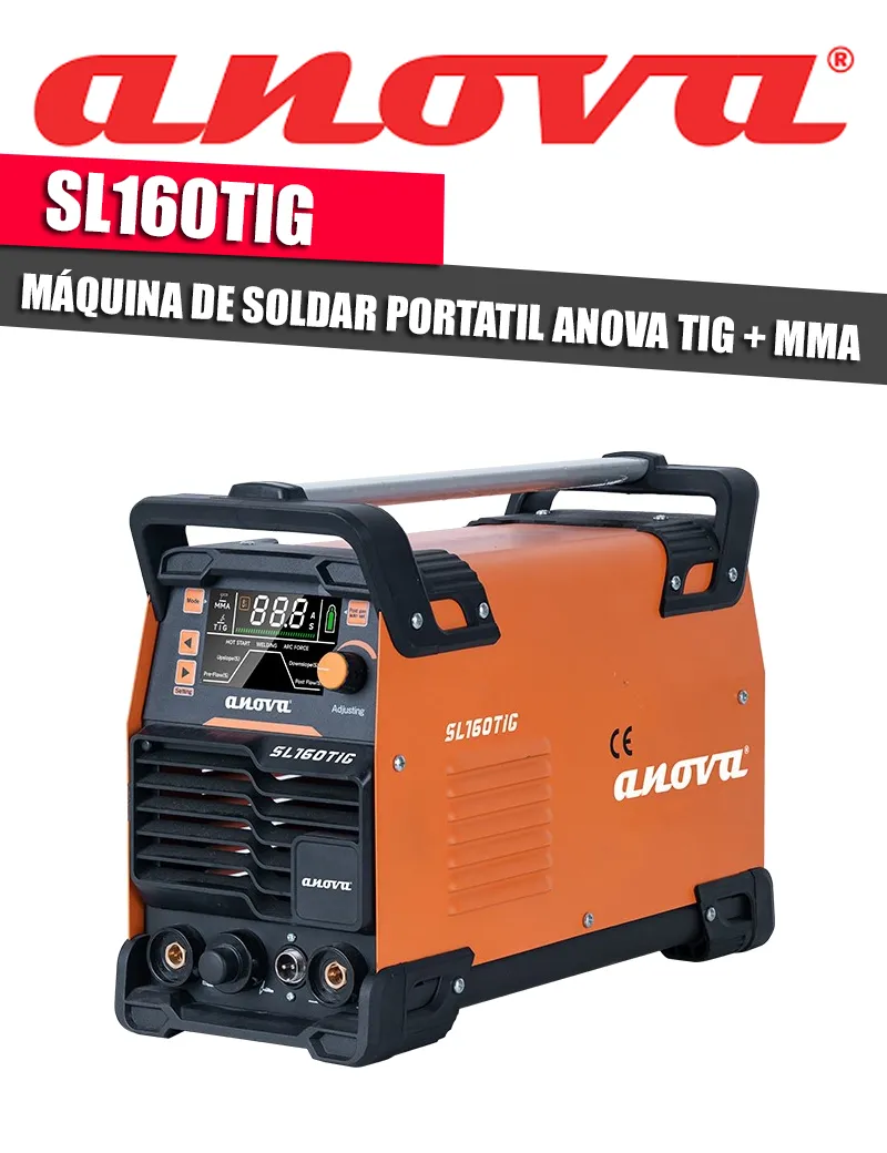 MÁQUINA DE SOLDAR PORTATIL ANOVA TIG + MMA - I.V.A Y PORTES INCLUIDOS.
