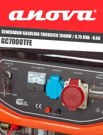 GENERADOR GASOLINA TRIFASICO 7000W / 8.75 KVA - 8.6A  - I.V.A. Y PORTES INCLUIDOS
