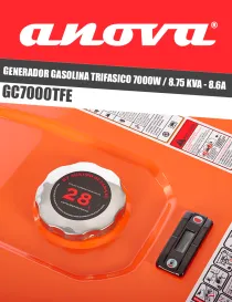 GENERADOR GASOLINA TRIFASICO 7000W / 8.75 KVA - 8.6A
