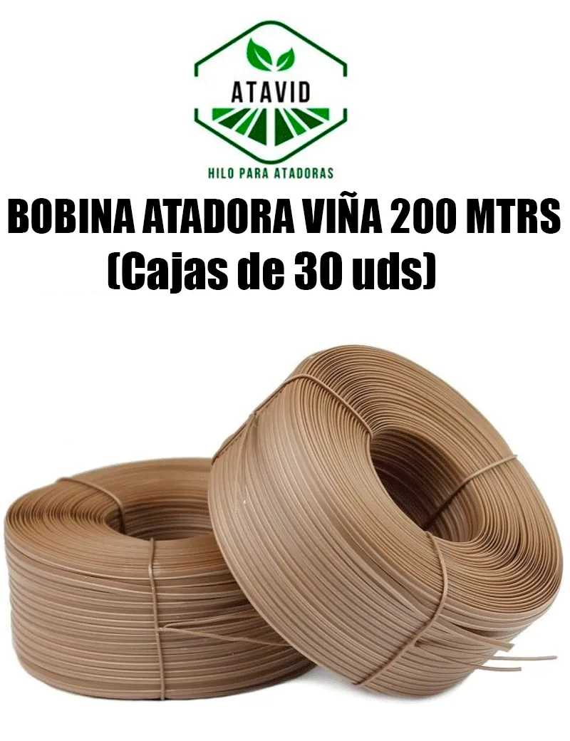 CAJA CINTA ATADORA ATAVID (BOBINA DE 200 MTRS.) (30uds.) - I.V.A y PORTES INCLUIDOS