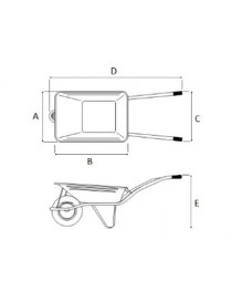 Carretilla de obra Standar amarilla