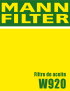 FILTRO MANN W920 - I.V.A INCLUIDO.