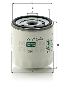 FILTRO MANN W712/43 - I.V.A INCLUIDO.