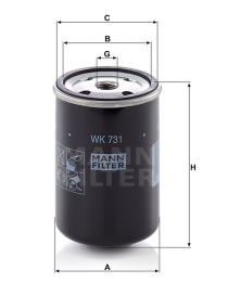 FILTRO MANN WK731 - I.V.A INCLUIDO.