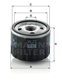 FILTRO MANN W77 - I.V.A INCLUIDO