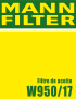 FILTRO MANN W950/17 - I.V.A INCLUIDO