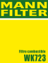 FILTRO MANN WK723 - I.V.A INCLUIDO