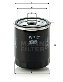 FILTRO MANN W712/6 - I.V.A INCLUIDO