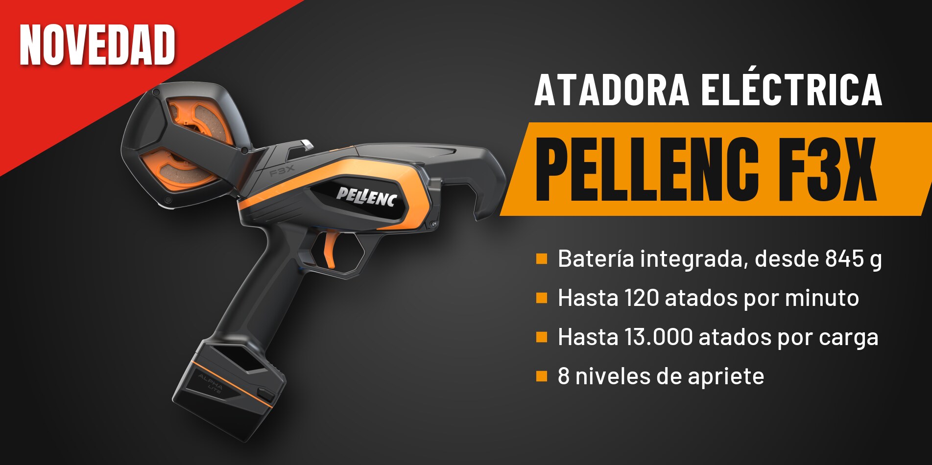 Atadora eléctrica Pellenc F3X